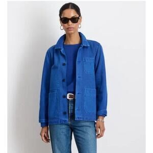 Alex Mill Britt Denim Women’s Work Jacket Black XXL 2XL Oversized Vintage Style